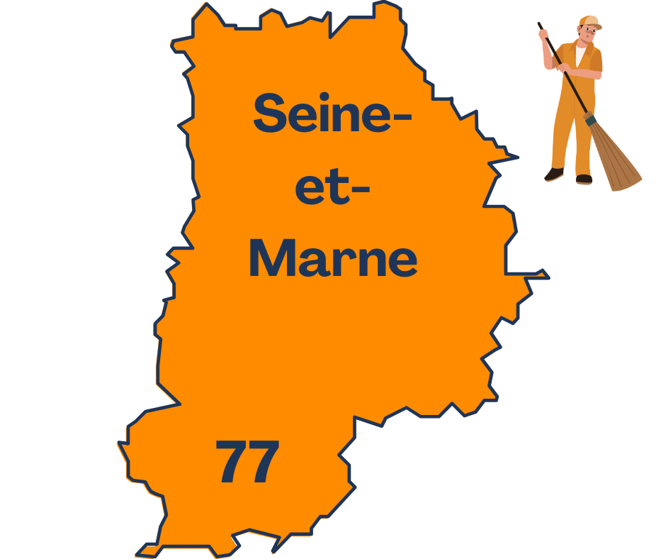 Carte illustrée Seine-et-Marne 77 pour débarras maison et appartement