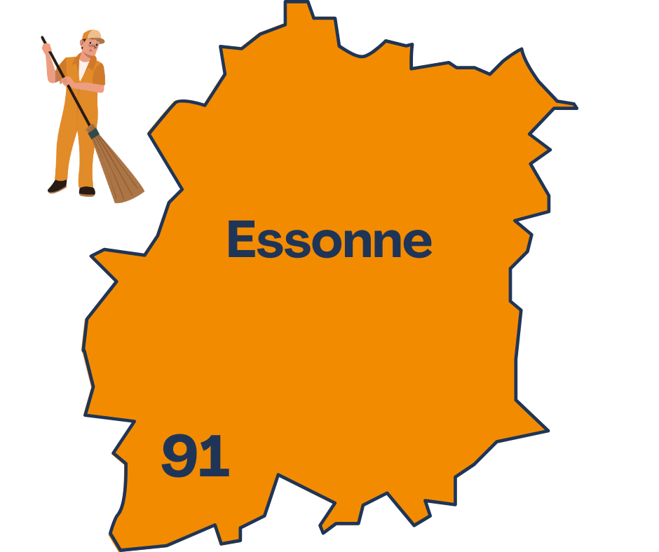 Carte illustrée Essonne 91 pour débarras maison et local