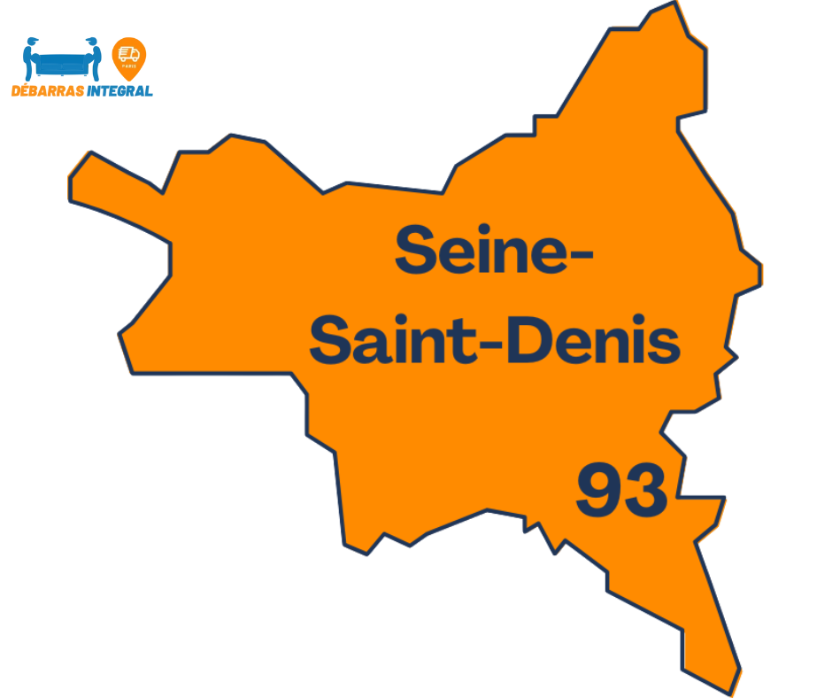 Carte du département De Seine-Saint-Denis 93 pour débarras d’appartement, maison et locaux