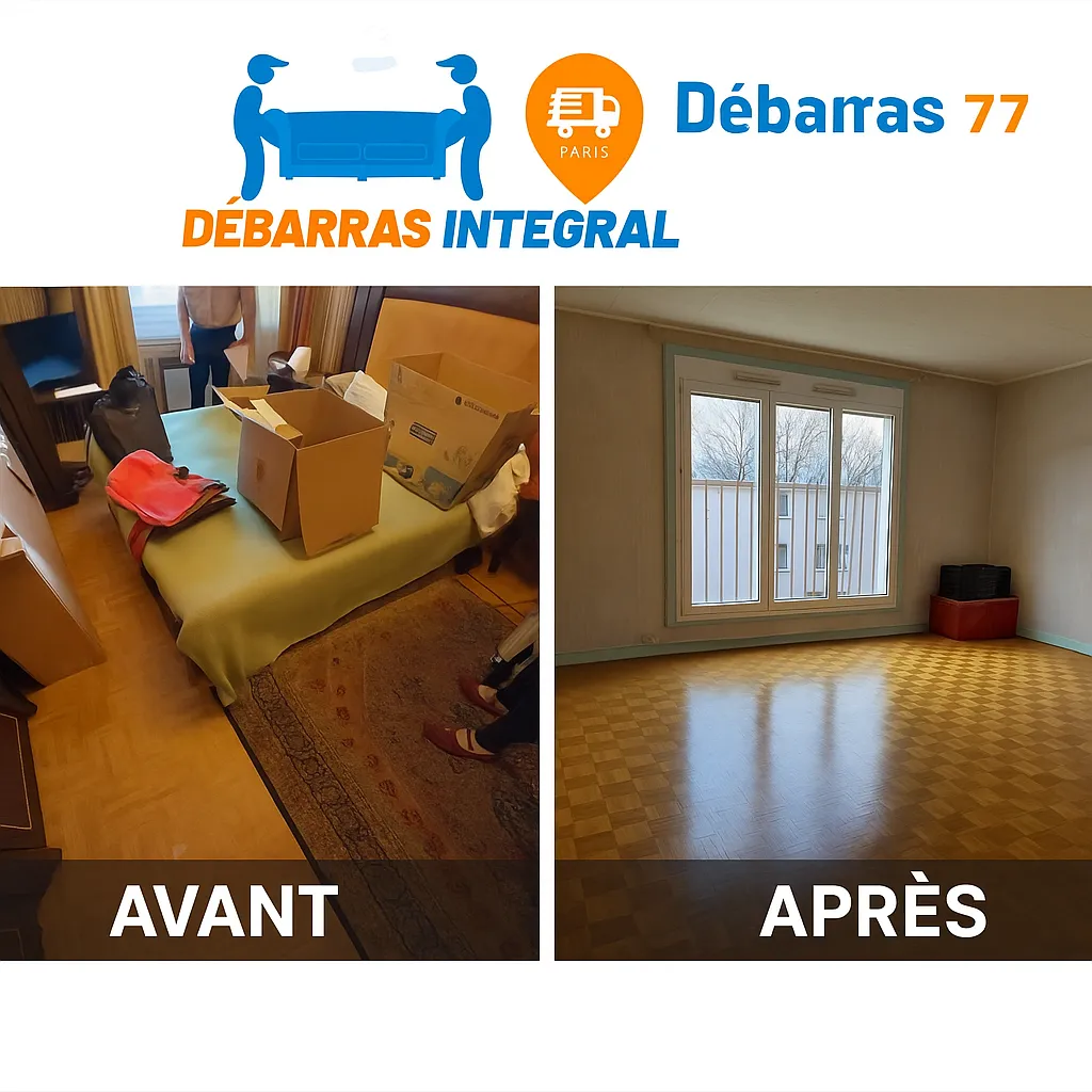 Avant/après débarras 77. Images avant et après le débarras en Seine et Marne 77