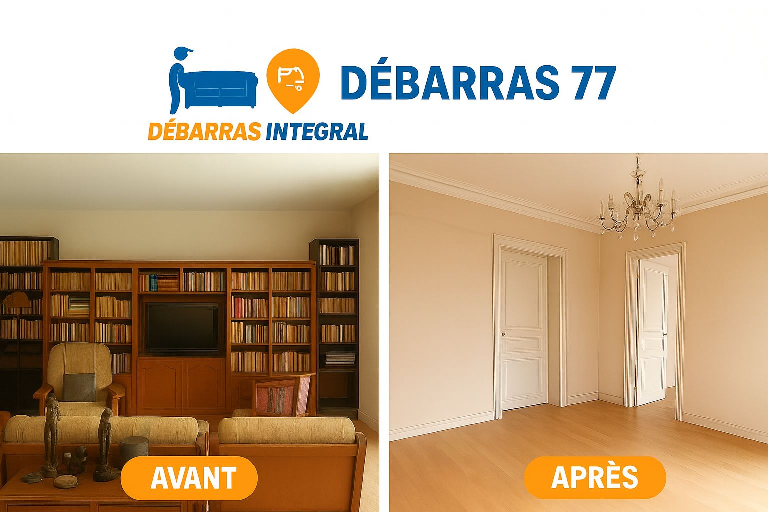 Débarrasser une maison dans le 77 avant après débarras 77 Seine et Marne