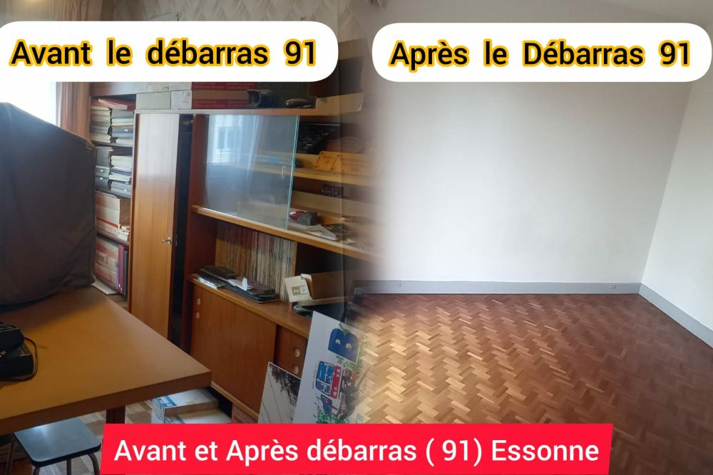 Avant/après débarras 91. Images avant et après le débarras en Essonne 91