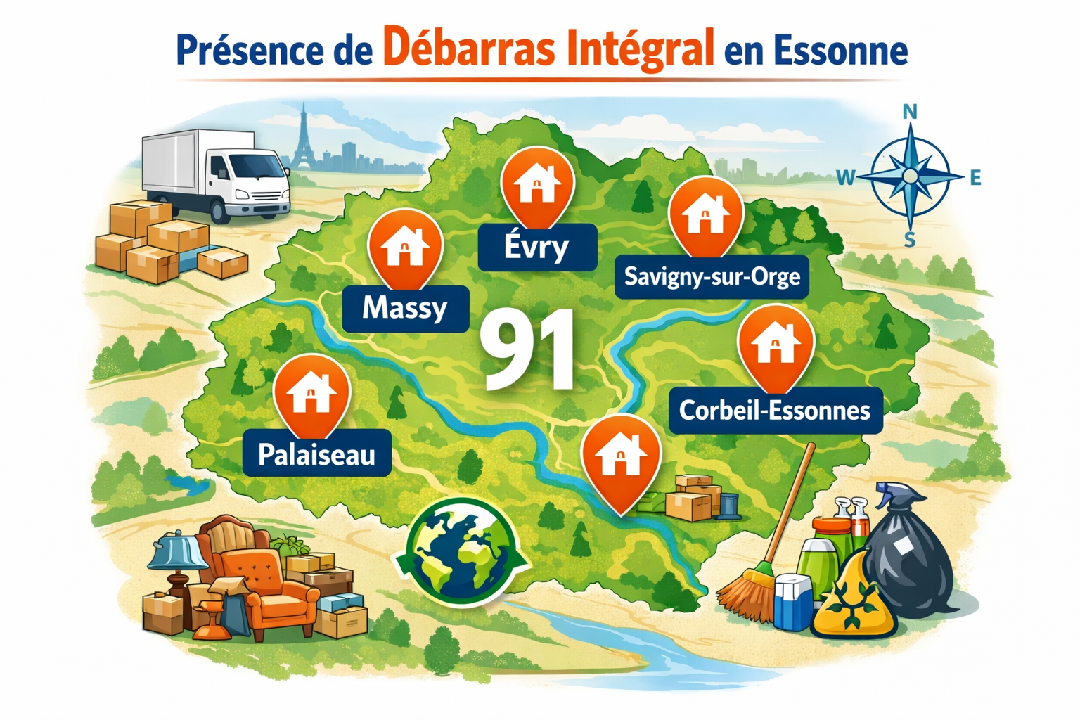 Débarras intégral en Essonne 91